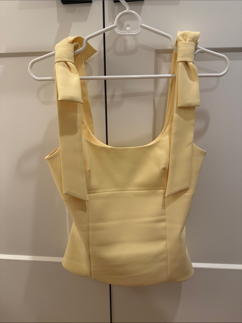 Zara yellow bow tank top